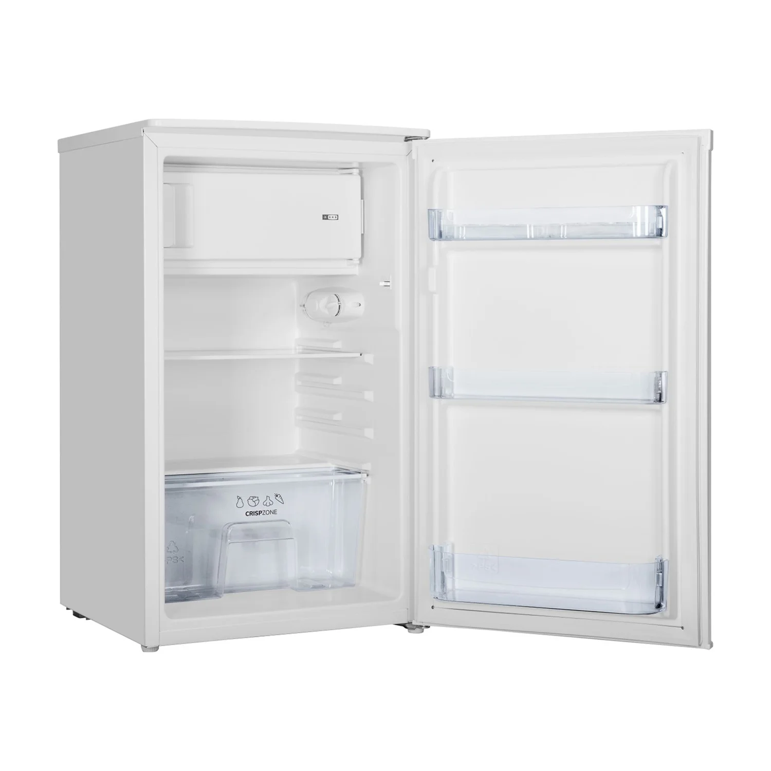 Unutrašnjost samostojećeg frižidera sa komorm za led Gorenje, bijela