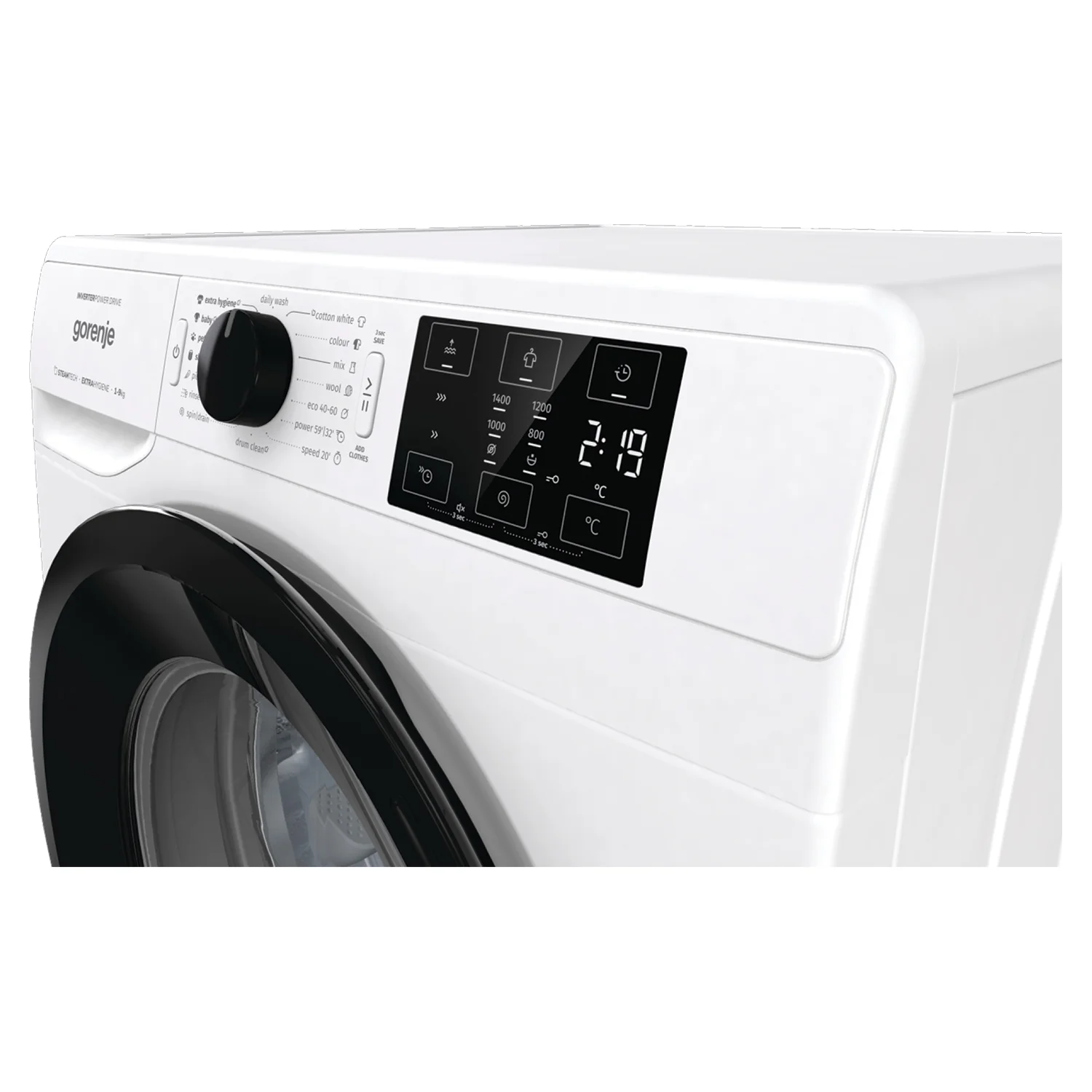 Kontrolni panel mašine za pranje veša Gorenje, bijela