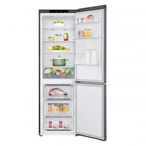 Unutrašnjost samostojećeg frižidera sa zamrzivačem LG, sivi, dvoja vrata