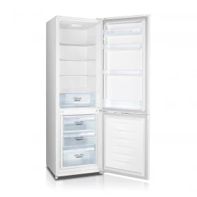 Unutrašnjost samostojećeg frižidera sa zamrzivačem Gorenje, bijeli, dvoja vrata