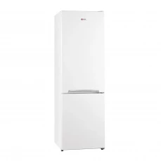 Bočna i prednja strana samostojećeg frižidera sa zamrzivačem Vox, bijeli, dvoja vrata