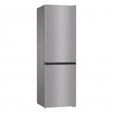 Prednja strana samostojećeg frižidera sa zamrzivačem Gorenje, sivi, dvoja vrata