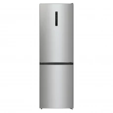 Sivi kombinovani frižider sa displejem.