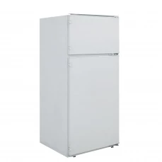 Prednja i bočna strana ugradbenog frižidera sa zamrzivačem Gorenje, bijeli