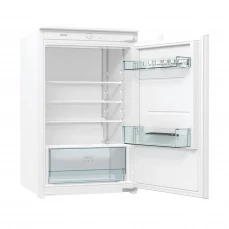 Unutrašnjost i bočna strana ugradbenog frižidera Gorenje, bijeli