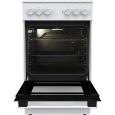 Električni šporet sa jednom originalnom posudom za pečenje.